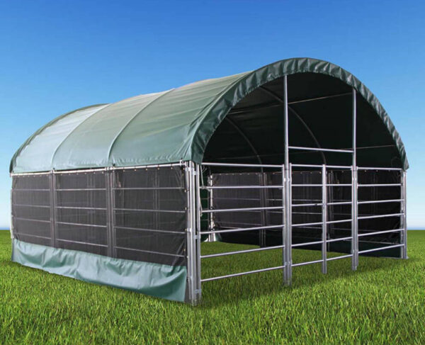20ft x 20ft x 12ft Livestock Shelter (Green)